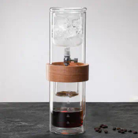Glass Ice Drip Coffee Pot Portable Coffee Mug Cold Drip Coffee Maker Drip Pot