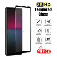 กระจกนิรภัย, ฝาครอบเต็ม, ฟิล์มกันรอยหน้าจอการพิมพ์ไหม, สำหรับ SONY Xperia 1 II, 10 VI, 5 IV, III