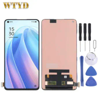 AMOLED Material LCD Screen Digitizer Full Assembly for OPPO Reno7 Pro 5G CPH2293 Touch Screen Replacement for OPPO Reno7 Pro 5G