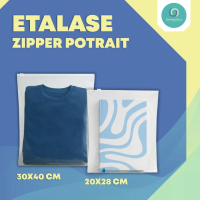 [isi 100] Zipper Pouch 30x40 CM baju fashion, cosmetic, plastic, travel pouch Penyimpanan Omniplasti