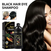 Natural Herbal Hair Dye Shampoo 3 in 1 Hair Color Shampoo for Hair Dark Brown Black for Women &amp; Men Grey Coverage