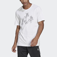 Adidas Disney Tee HD0827 男 短袖上衣 T恤 休閒 國際版 迪士尼 米奇 唐老鴨 高飛狗 白