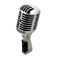 Professional Wired Vintage Classic Microphone Dynamic Moving Coil Mike Deluxe Metal Vocal Old Style Ktv Mic Mike