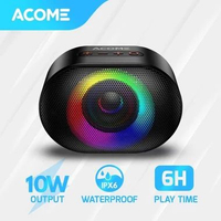 ORIGINAL ACOME A10 Speaker Bluetooth 5.0 TWS 10W IPX6 Waterproof RGB Light Rhyme Rave Party Garansi