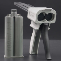 100ml 1:1 Epoxy Adhesives Dispensing Gun 2K Kit Portable Double Tube Mixing Dispenser Loctite ARALDITE Cartridges AB Glue Gun