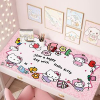 可愛Kitty貓皮革學習桌墊子環保護眼耐磨防水免打理宿舍保護墊子