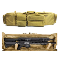 Tactical Double Rifle Gun Bag Pouch For SAW M249 AR15 M4A1 M16 Rifle Bag Case Hunting Accessories Airsoft Carrying Bag Backpack
