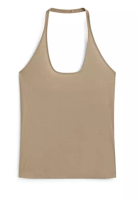 Massimo Dutti Halter Top with Open Back