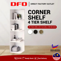 DFO Corner Rack 4 Tingkat Corner Shelf 4 Tier Bookshelf Decorative Shelf rak hiasan dapur living