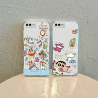 Compatible With For iPhone 7 8 Plus Phone Case Cute Crayon Shin-chan TPU Soft Transparent Mobile Pho