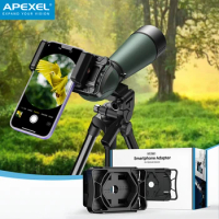 APEXEL Telescope Phone Adapter Binoculars Special Accessories Connector Clip Bracket Clamp for Mobile Phone for Binocular Holder