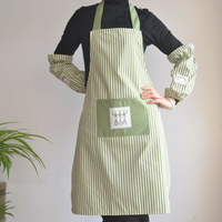 典冠布藝條紋韓版圍裙 圍裙 袖套 三件套圍裙廚房圍裙工作圍裙
