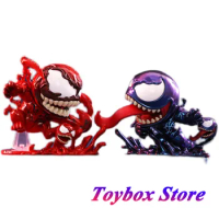Original HOTTOYS COSBABY COSB897 Marvel Movie Cartoon Villain Venom&amp;Carnage Cute 10cm Height Delicate Full Set Hobby Dolls