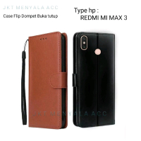 Case Untuk Xiaomi Mi Max 3 Flip Cover Wallet Leather Casing Dompet Kulit ( Case Untuk Xiaomi Mi Max 