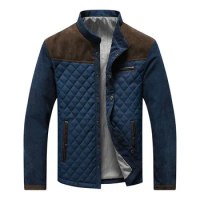 Men's Baseball jackets stand Collar Mesh Pressed Lightweight Cotton Jacket Vintage Flight Casual Long Sleeve Coats Cotton Jacket