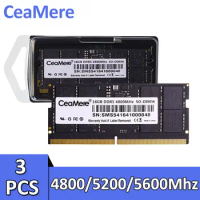 CeaMere DDR5 3 PCS memoriam notebook memory card 288pin RAM 8G,16G,32G,4800Mhz, 5200Mhz, 5600Mhz universal memory wholesale