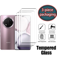 ชุดบรรจุภัณฑ์ป้องกันหน้าจอ 3 ชิ้น สำหรับ Honor X9c 5G, X9, 9C (2024) กระจกนิรภัยใส ฟิล์ม HD ป้องกันร