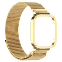 Magnetic Loop bands For Xiaomi Mi Watch 3 active strap belt Metal Magnetic correa Bracelet+cover Case Redmi watch 3 Band Strap