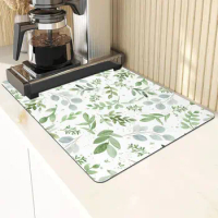 2PCS Reusable Dish Drying Mat 12" X 16" Dish Mat Drying Kitchen Mat New Microfiber Mat for Kitchen Counter Home
