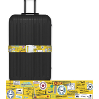 CS0330創意彩繪款旅遊蹤跡行李箱綁帶 行李箱束帶 旅行箱捆綁帶