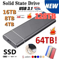 128TB Hard Disk External SSD 2TB Portable Solid State Drive Hard Drive USB3.1 500GB High Speed Mobile Storage Decives for Laptop