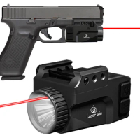 800 LumensTactical Flashlight Red Dot Laser Sight Combo Hungting Laser For Pistol Handgun Weaponlight Glock 19 For Gun Airsoft