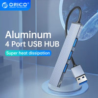 ORICO USB C Hub 4 Ports USB Type C to USB 3.0 Hub Splitter Adapter Aluminum Type C HUB for MacBook Pro iPad Pro Samsung Xiaomi