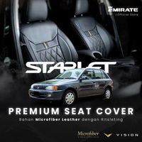 Sarung Jok Mobil Toyota Starlet Semi Kulit / Cover Jok Mobil Toyota Starlet Tahan Air dan Debu Bahan