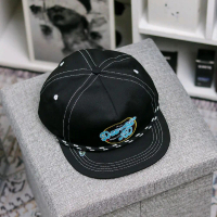 Devrait - Topi Rope Hat - Topi Classic Snapback - Visor Pendek - Topi Snapback Skena Black Original 