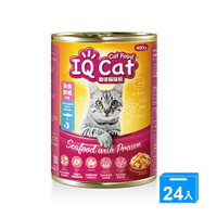 IQCAT聰明貓罐頭海魚鮮蝦口味400g x 24入/箱【愛買】