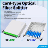 10PCS 1X8 SC APC UPC Fiber Optic Splitter Box PLC Optical Fiber Splitter Box Planar Waveguide Type Cassette Splitter Free Ship