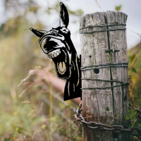 Silhouette iron Art Home Decoration, Add a Touch of Whimsy to Your Garden with this Adorable Iron Donkey for Garden Party Decor