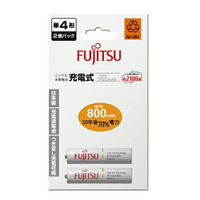 FUJITSU 富士通 4號 800mAh 充電電池 2入 / 卡