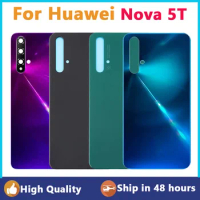 Back Battery Cover For Huawei Nova 5T Rear Housing Case Replacement With Camera Lens For Huawei Nova 5T