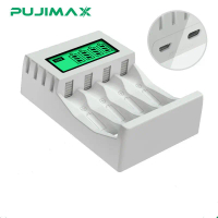 PUJIMAX เครื่องชาร์จถ่าน AA/AAA หน้าจอLCD ดู%ได้ แถมสายชาร์จให้ คําแนะนําผลิตภัณฑ์ใหม่ของเดือนนี้