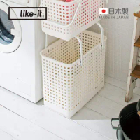 【日本like-it】可堆疊加高洗衣隙縫籃-L-1入