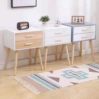 床頭櫃北歐實木現代簡約輕奢多功能網紅小戶型臥室白色床邊櫃整裝