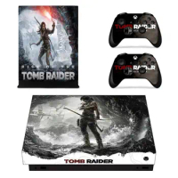 Tomb Raider Full Cover Skin Console &amp; Controller Decal Stickers for Xbox One X Skin Stickers Vinyl