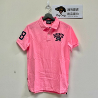 跩狗嚴選 極度乾燥 Superdry Polo 男款 亮粉紅 螢光 Polo衫 短袖 素T 印度製 有機純棉 粉紅P33