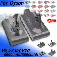Clean spare battery suitable for Dyson V6 V7 V8 V10 series SV12 DC62 DC58 SV11 SV10 SV12 SV10 handheld vacuum 21.6V battery