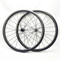 7 tiger 700C 35mm paint less carbon road bike rim tubeless wheelset disc road 25-28mm wheels stand