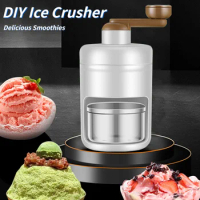 DIY Manual Ice Crusher Hand Smoothie Machine Fast Ice Shaver Breaker Portable Shaved Ice Machine for Kitchen Gadgets Ice Blender