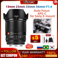 Viltrox 13mm 23mm 33mm 56mm F1.4 Auto Focus Ultra Wide Angle Lens APS-C Lens for Sony E-mount A6400 A7III a7R Camera Lens