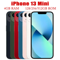Apple iPhone 13 Mini 5G 4GB RAM 128/256/512GB ROM A15 Mobile Phone Unlocked 5.4" Bionic Face ID NFC CellPhone IOS SmartPhone