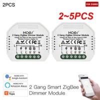 2~5PCS Smart WiFi Switch Module Dimmer Switch Smart Life App Remote Control Alexa Home Voice Control