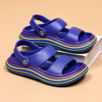 2023 Summer Boys Shoes Children's Outdoor Sandals Breathable Platform Sandals Lightwhite Girls Sport Sandals