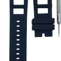 26mm Black Rubber Watch Band Strap Compatible with Invicta I Force 12963, 12964 | Free Spring Bar Tool
