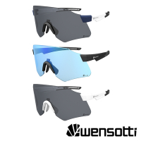 《Wensotti》運動太陽眼鏡/護目鏡 wi6956-S3系列 可掛近視內鏡 防爆眼鏡 墨鏡 抗UV/路跑/單車/運動