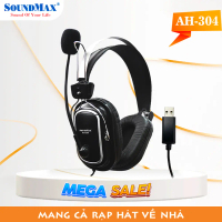 Tai Nghe Chụp Tai SoundMax AH-304 | Wired Headset SoundMax AH304 , Âm Thanh Sống Động, Thiết Kế Ôm T