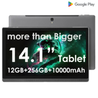 New 14 Inch Tablets Global Version Android 12 Deca Core 12GB RAM 256GB ROM 4G LTE Dual SIM 5G Dual WiFi GPS Tablet PC 10000mAh